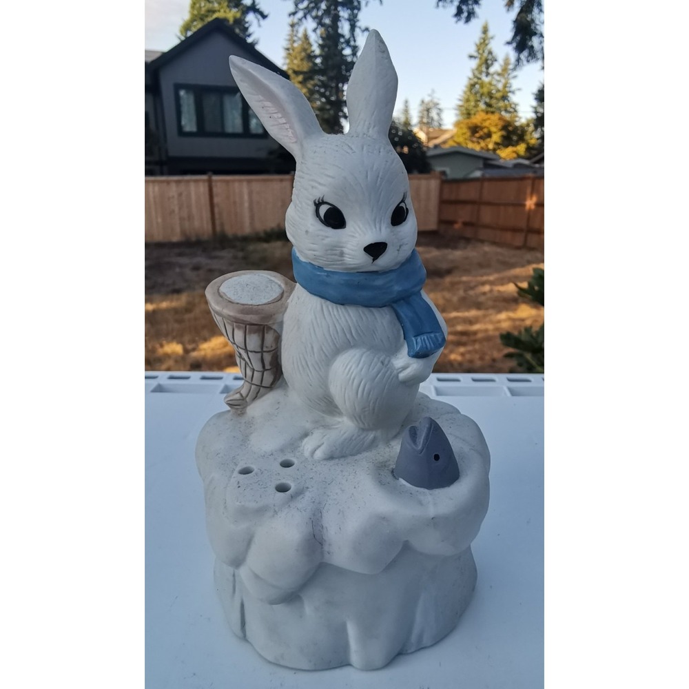 Vintage MCM House Of Lloyd Bunny Rabbit Fish Salt or Pepper Shaker 1990 6''